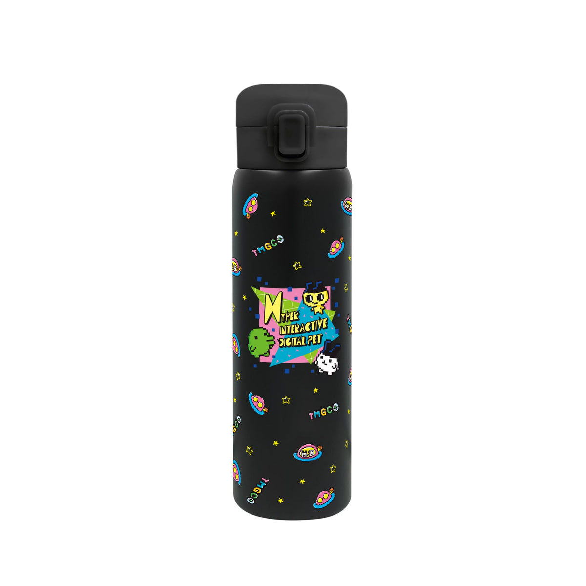 Toa Stainless Steel Vacuum Insulated One Push Bottle 480ml Black