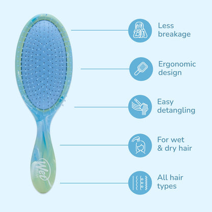 Wet Brush Original Detangler Matte Marble Green