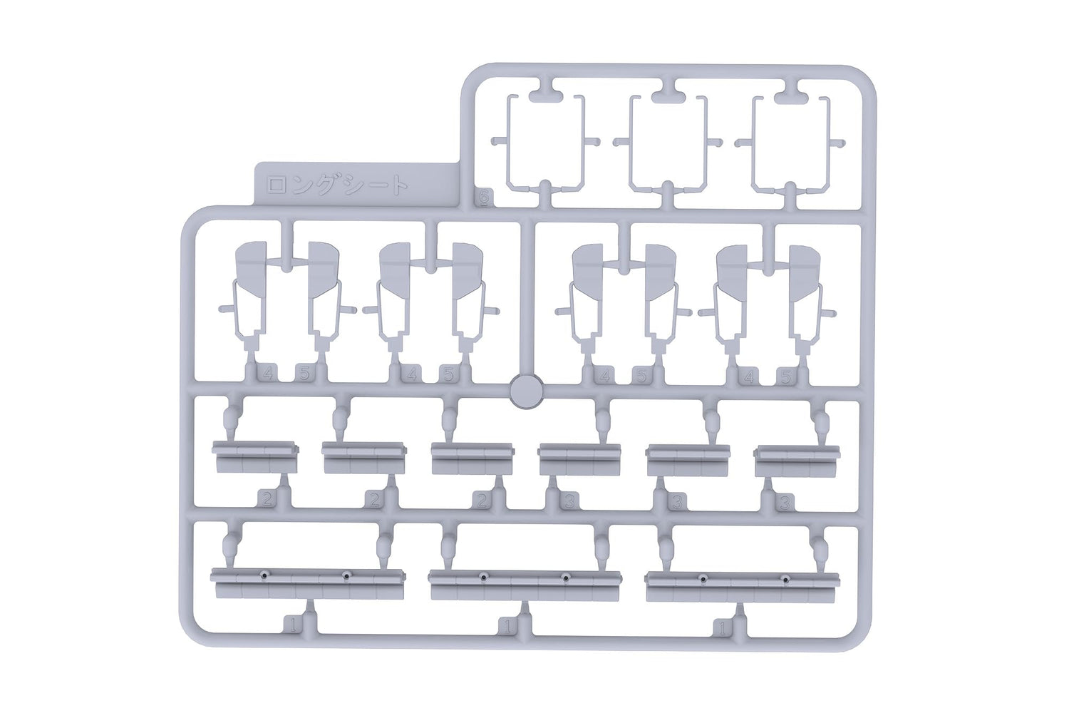 Plum 1/80 Long Seat Interior Set Unpainted Plastic Kit