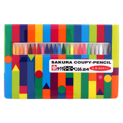 Sakura Craypas Colored Pencils 24 Colors Soft Case