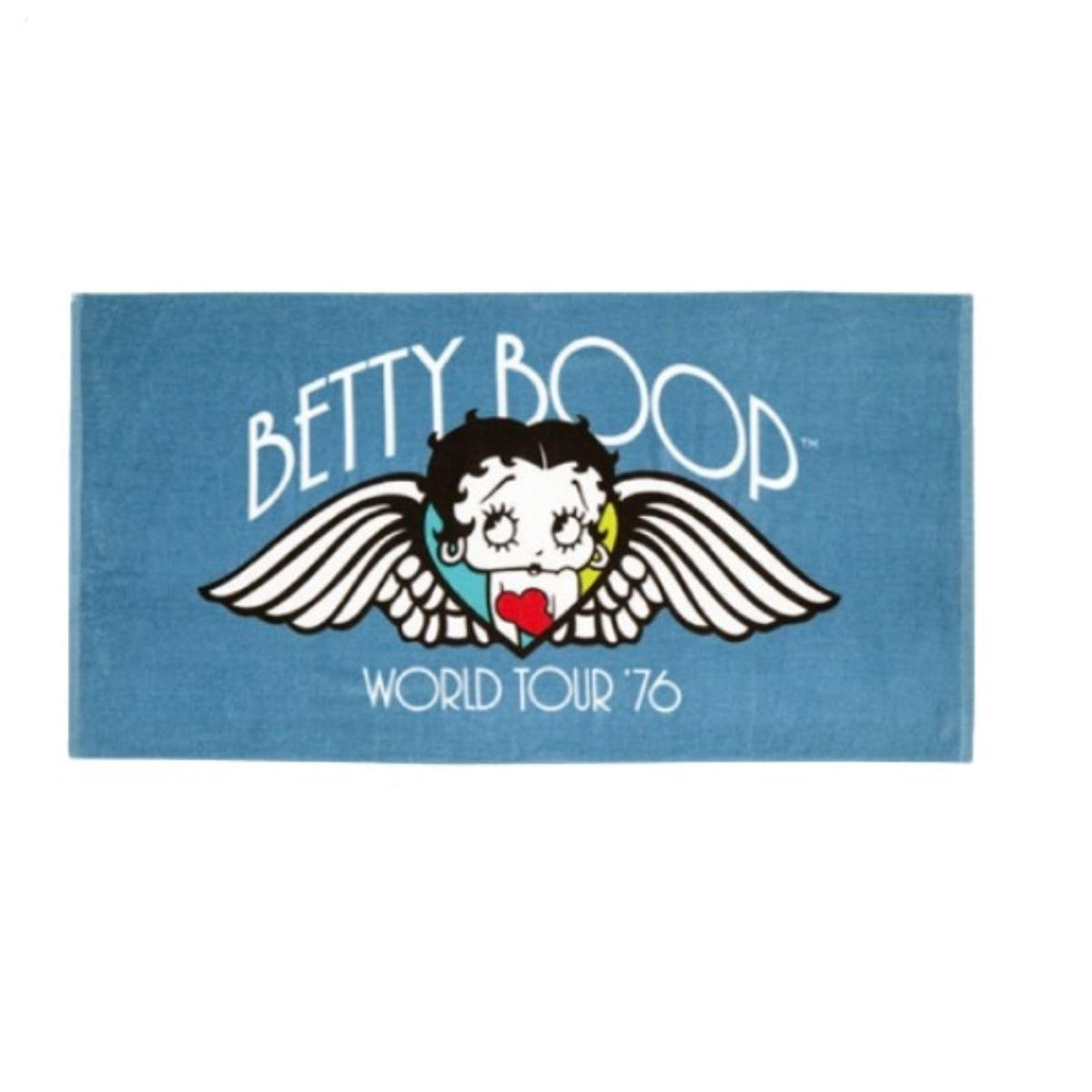 Inukaitaoru Betty Boop Face Towel Wing Blue for Gentle Drying