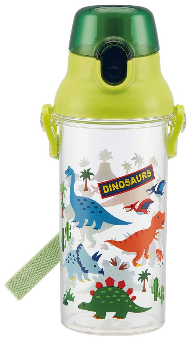Skater Kids Clear Bottle 480ml with Dinosaur Design