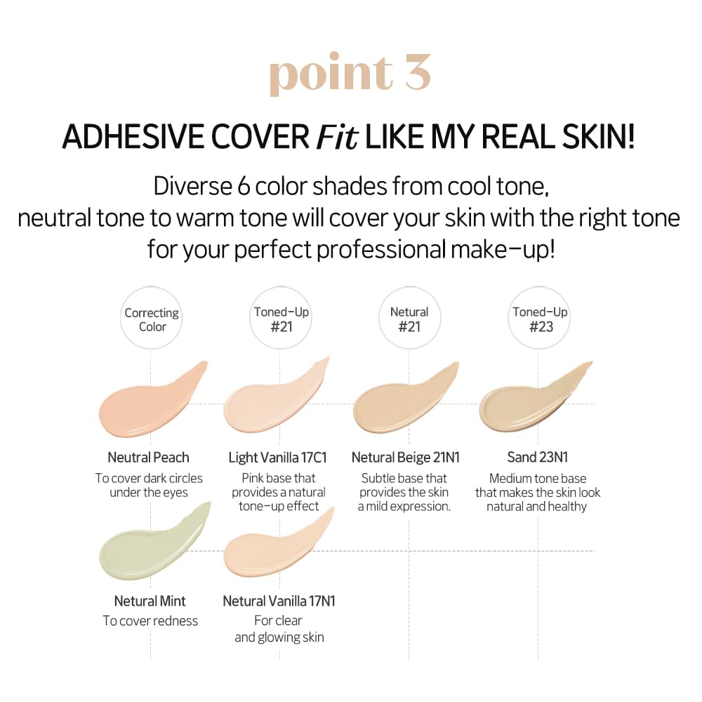 ETUDE Big Cover Fit Concealer Neutral Peach 7g for Flawless Skin