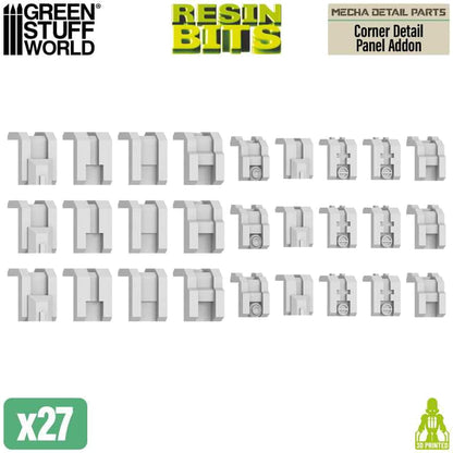 Green Staff World Mecha Detail Parts Corner Panel Add-On Set of 27
