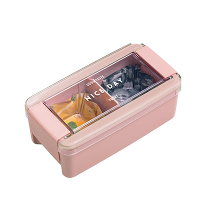 Lustroware Bento Box Easy Care 520ml Microwave and Dishwasher Safe Pink