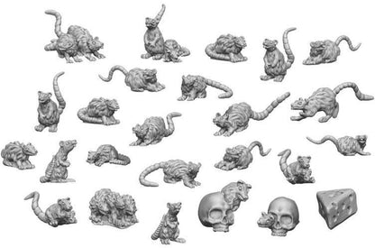 Green Stuff World Diorama Accessories 3D Printed Set with 25 Mini Mice
