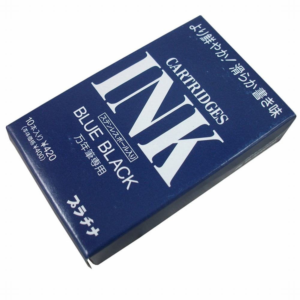 PLATINUM Fountain Pen Cartridge Ink Blue Black 10 Pack