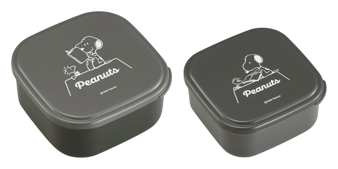OSK Snoopy Seal Container Set Black 360ml and 550ml