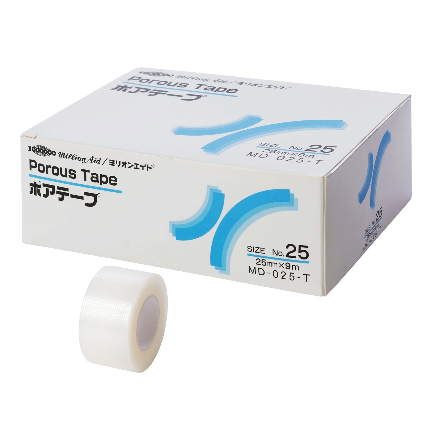 Million Aid Surgical Tape 25mm x 9m Transparent Plastic 12 Rolls