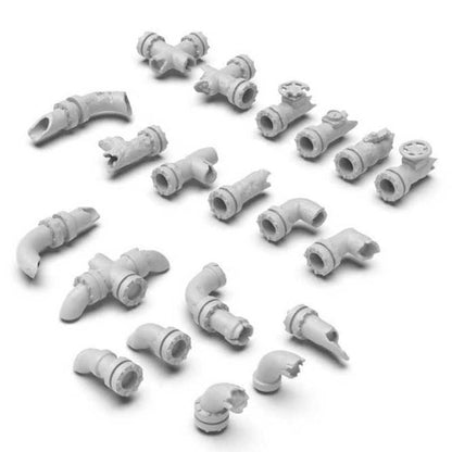 Green Stuff World 3D Printed Damaged Pipe Kit for Model Building