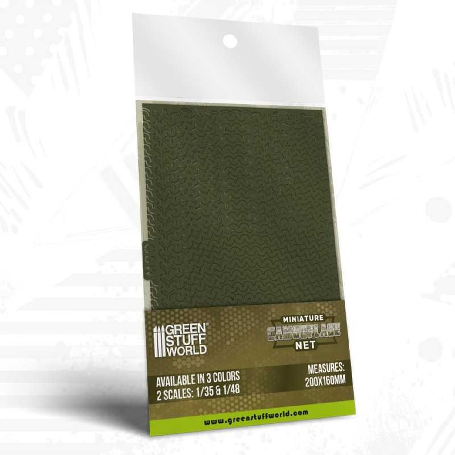 Green Staff World 1/35 Miniature Camouflage Net for Model Kits