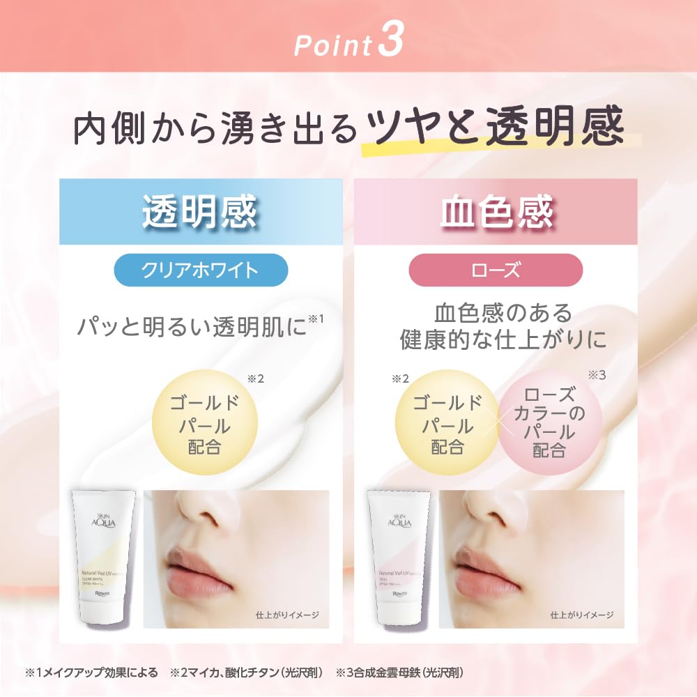 SKIN AQUA Natural Veil UV Essence Clear White 50g Fragrance-Free