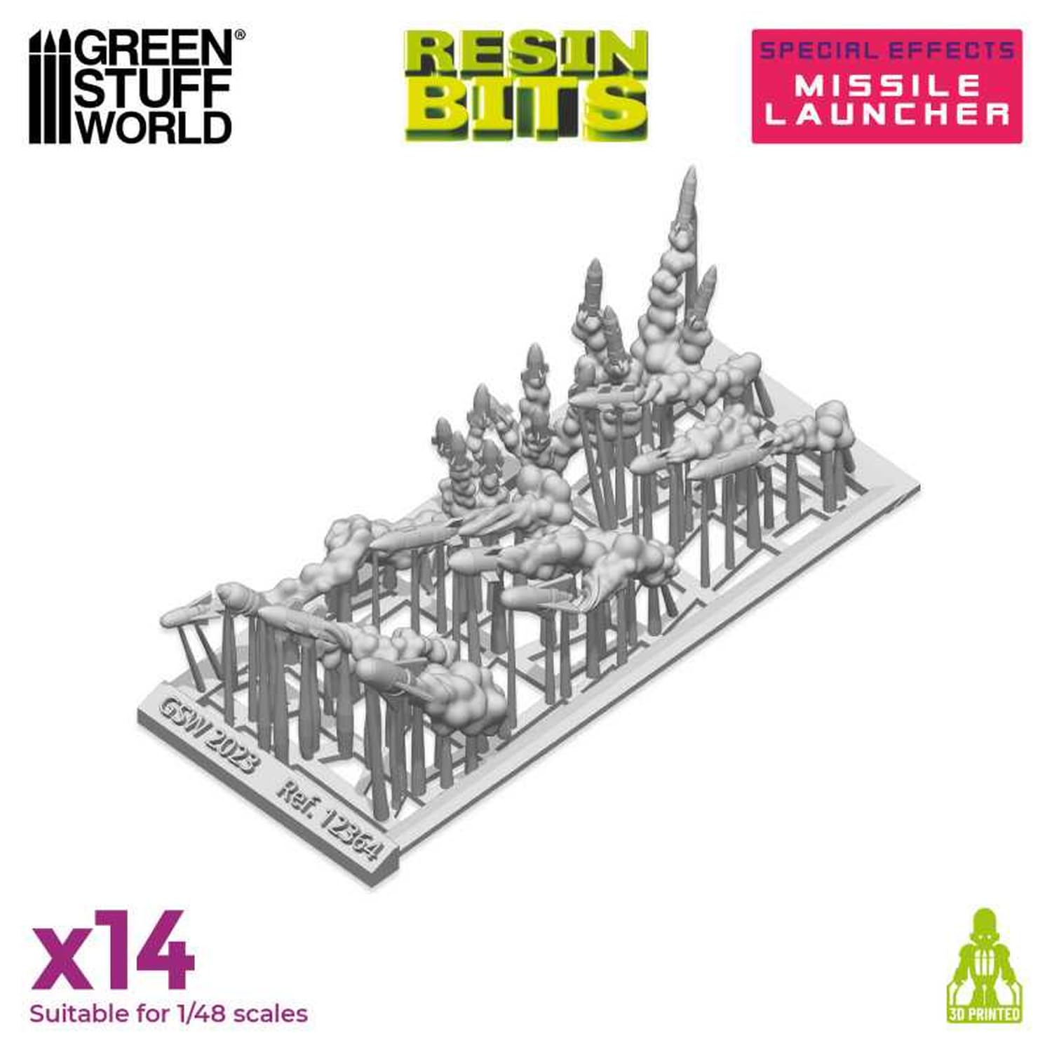 Green Stuff World 3D Printed Missile Launcher Effect Kit