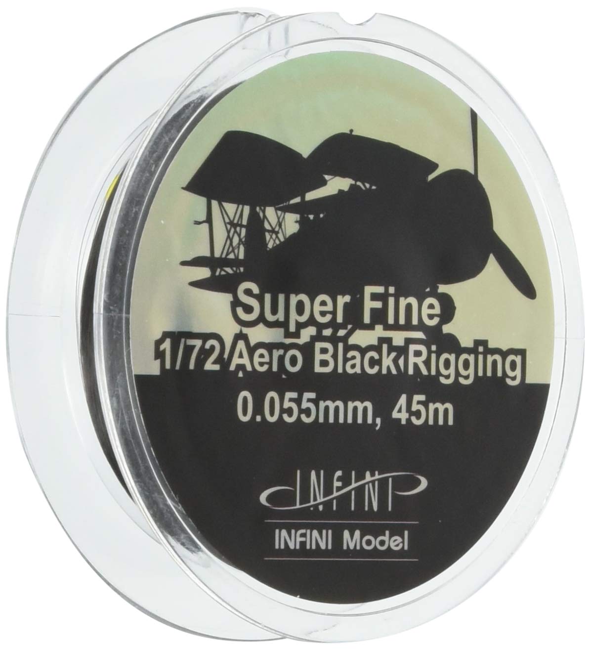 Infinity Model Super Fine Aero Rigging 0.055mm x 45m Black for Scale Models
