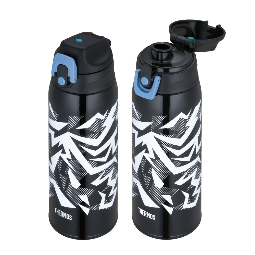 THERMOS Vacuum Insulated 2-Way Bottle 0.8L Black Yellow for Kids
