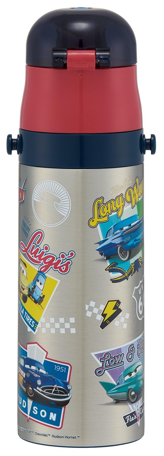 Skater Kids Water Bottle 470ml Disney Cars Lightweight Stainless Steel