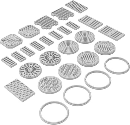 Green Stuff World 1/48 Scale 3D Printed Manhole Cover Kit