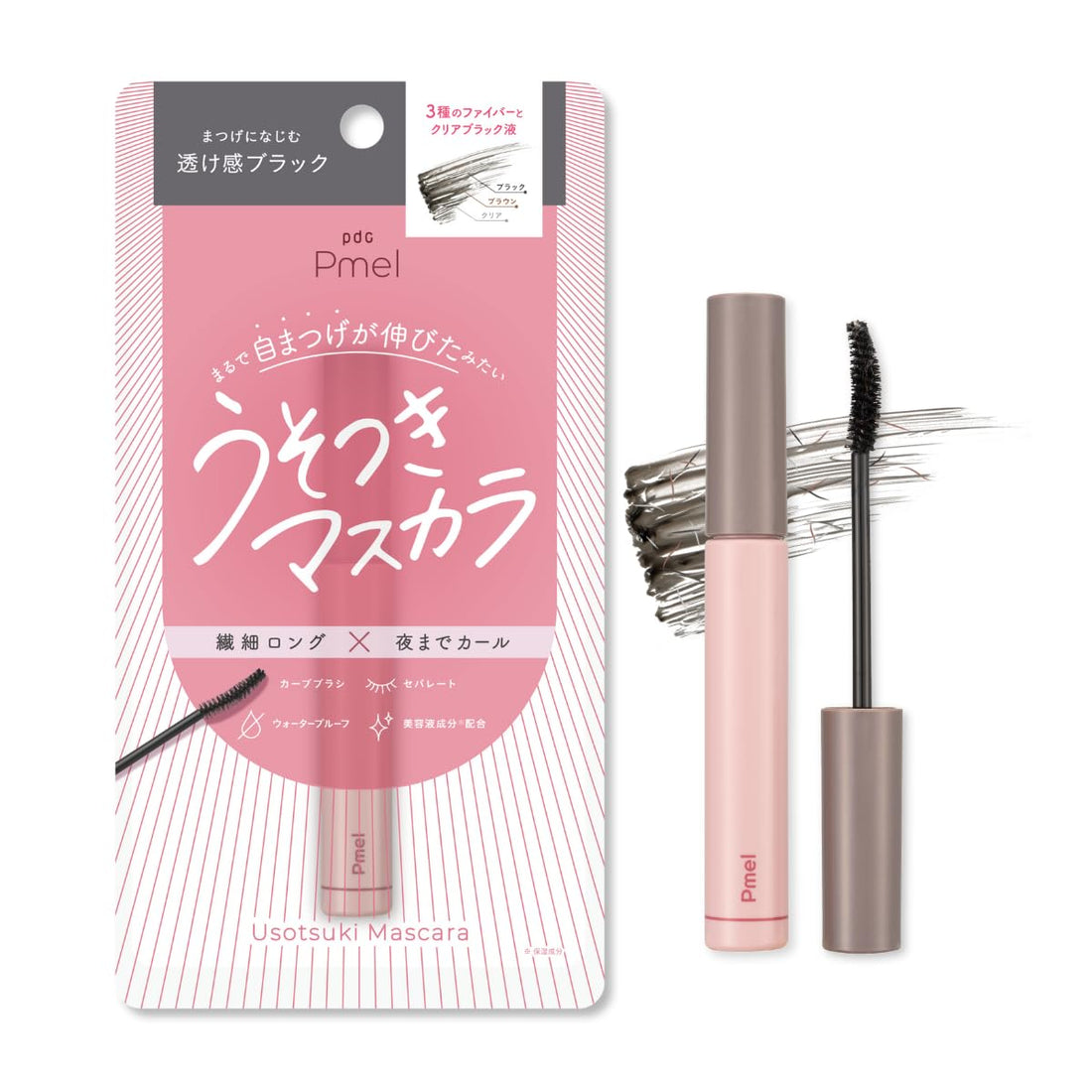 Pmel Natural Separating Mascara for Long-Lasting Curl and Volume