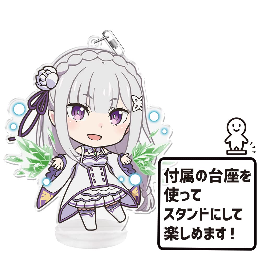 azumaker Re:Zero Starting Life Keychain Stand Emilia Version 2