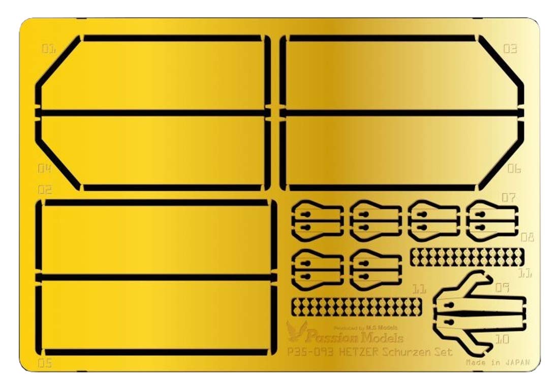 Passion Models 1/35 Hetzer Schurzen Etching Set for Tamiya Model Kits
