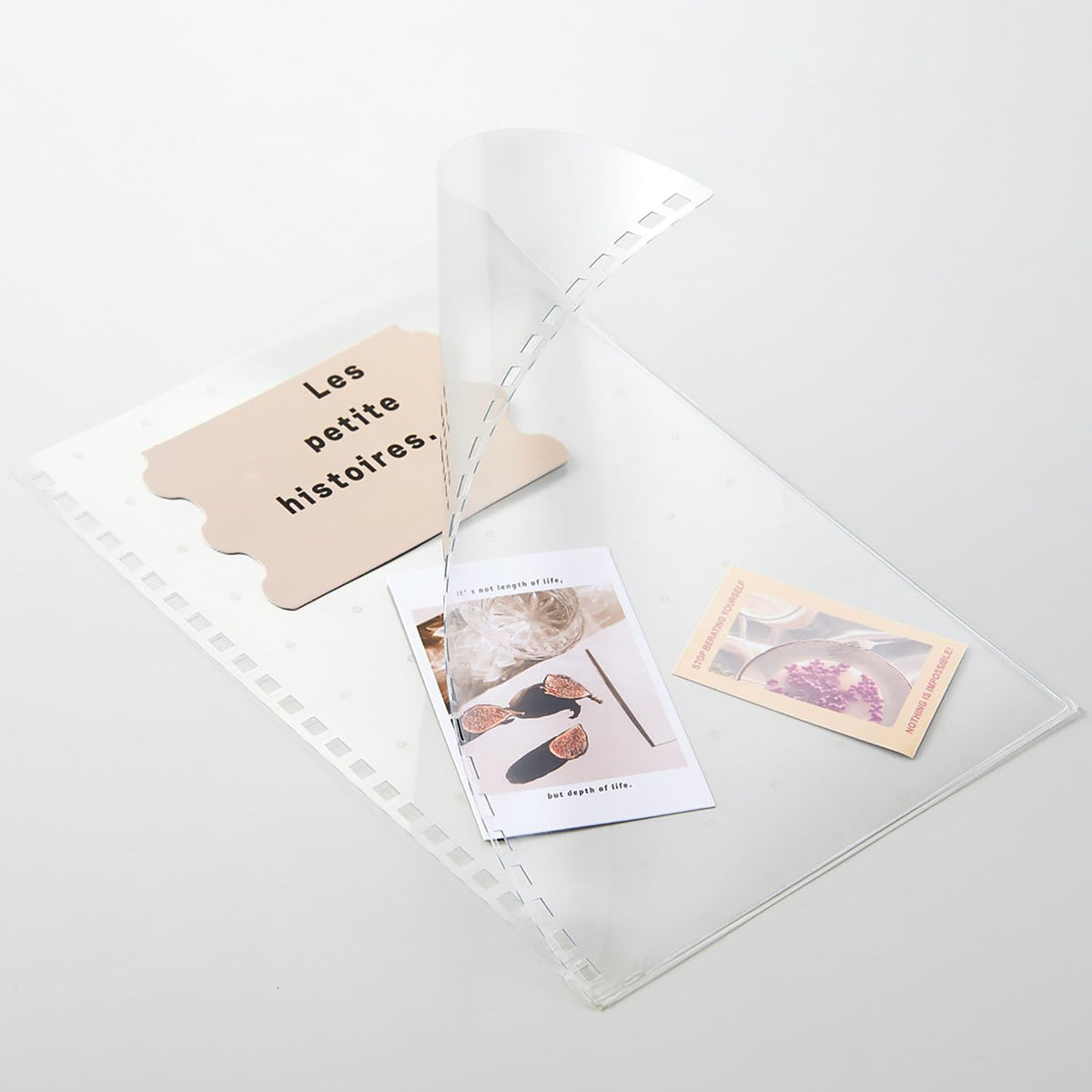 Lihit Lab Customizable A5 Open Ring Notebook with Crystal Cover