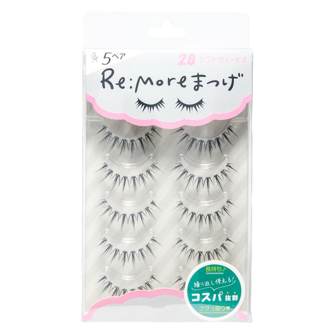 BN Soft Venus Eyelashes RRME-28 5 Pairs for Natural Look