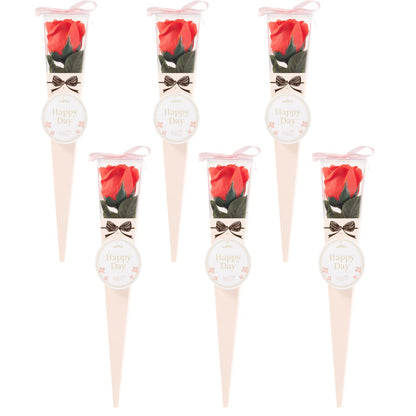 Q-FLA Bath Soak with Soap Flower Bouquet Set of 6 for Gifting