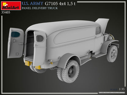 Miniart 1/35 Scale American G7105 4x4 1.5 Ton Panel Van Model Kit