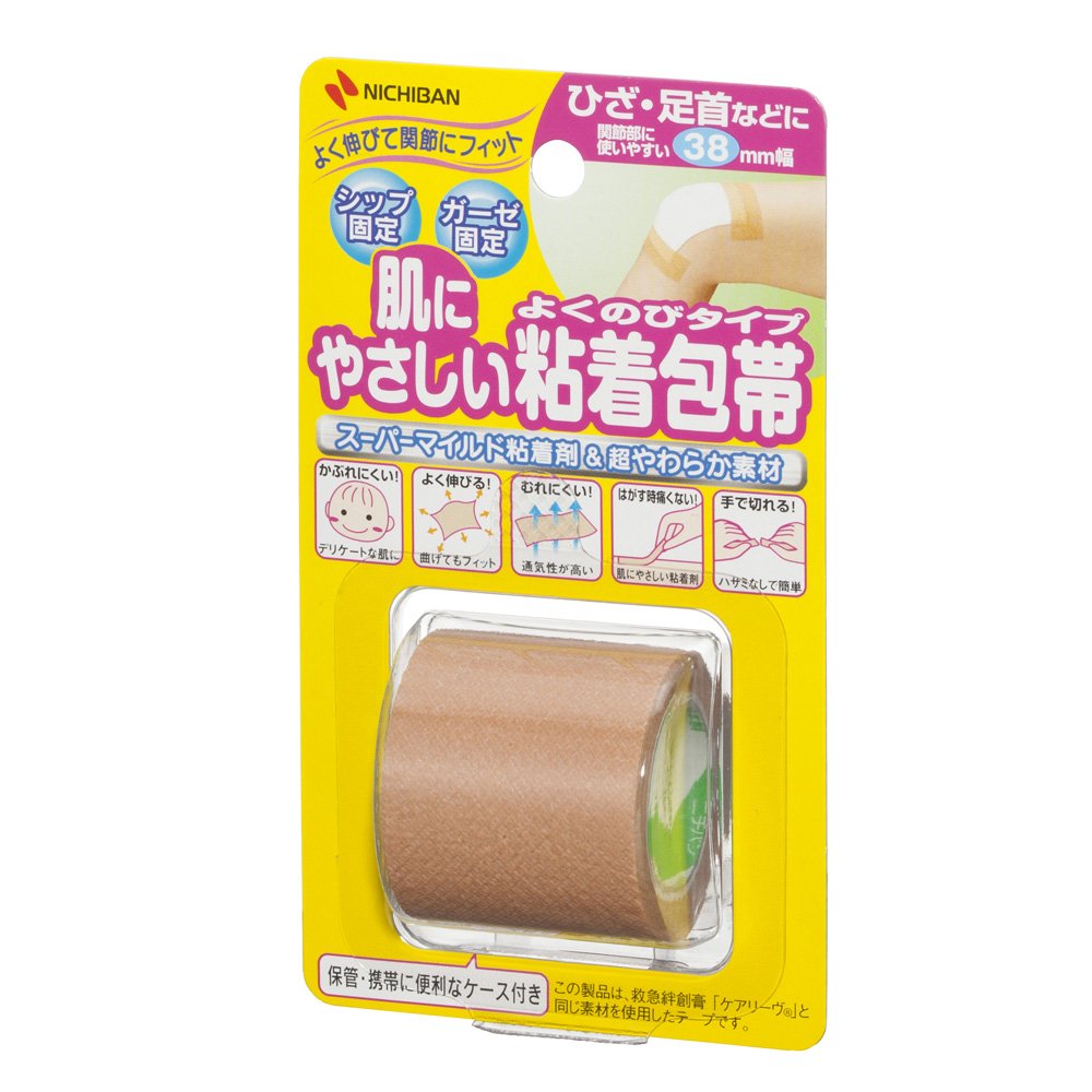 NICHIBAN Gentle Adhesive Bandage for Knees and Ankles 38mm Width