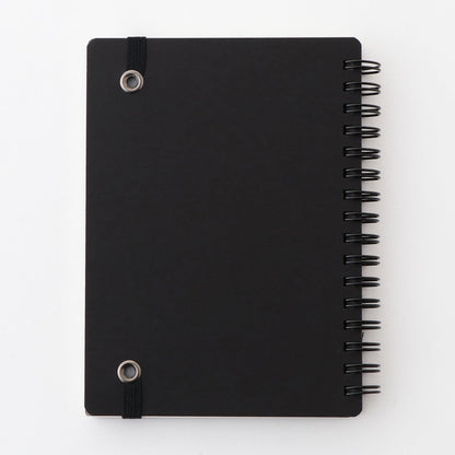 MUJI Double Ring Notebook with Rubber Band Black A6 80 Pages