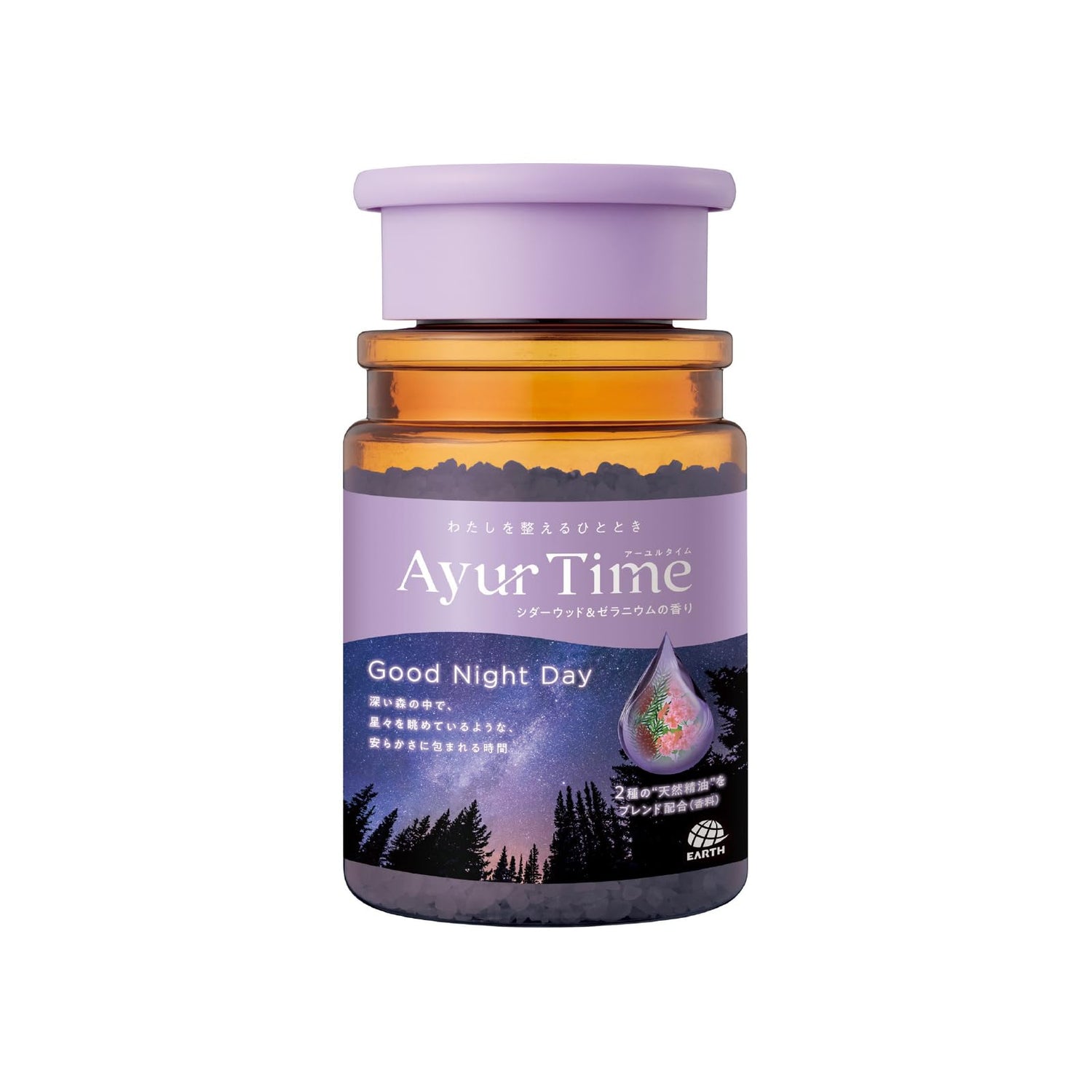 AyurTime Goodnight Day Bath Salt Cedarwood &amp; Geranium 520g