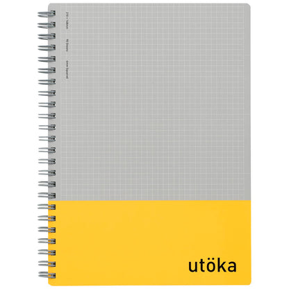 Maruman Utoka A5 4mm Graph Paper Notebook in Yellow