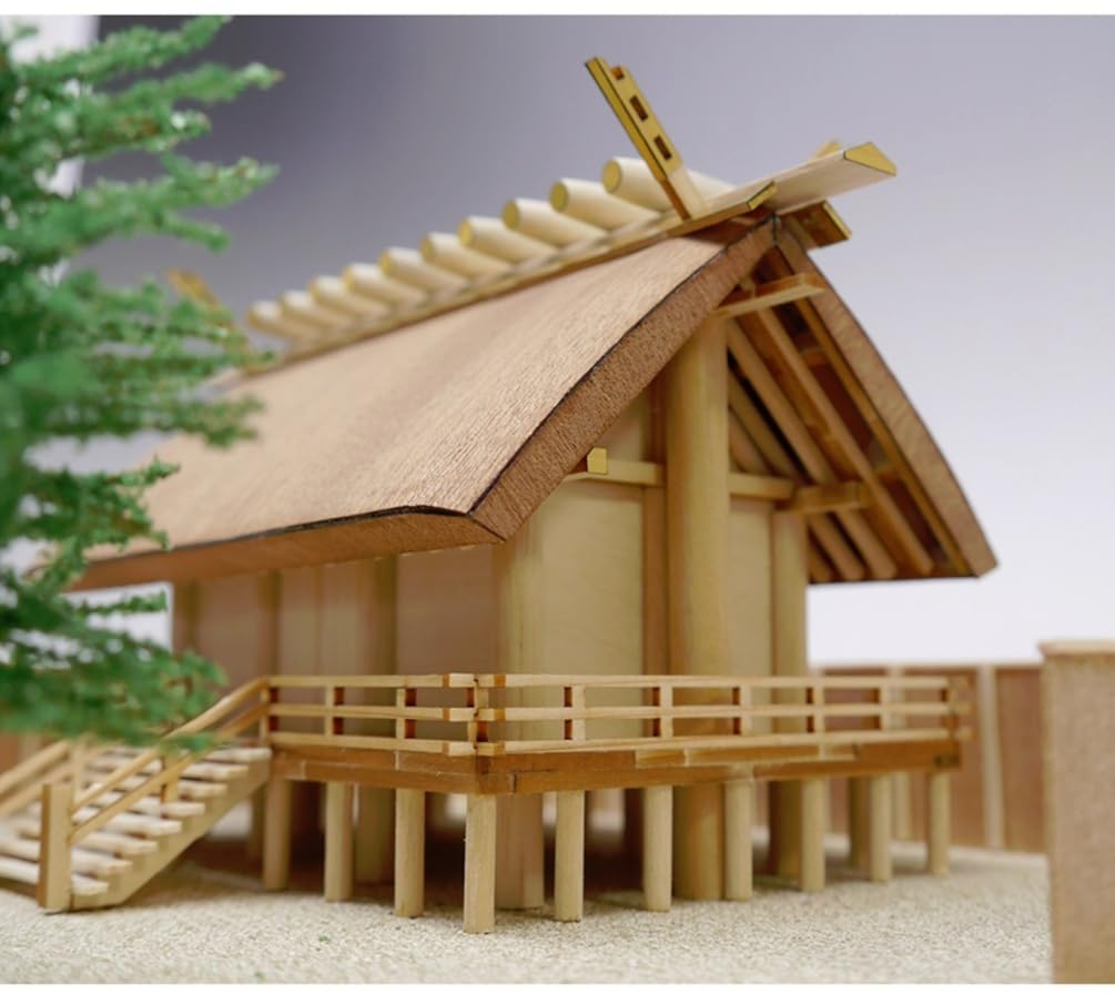 Woody JOE 1/150 Scale Wooden Shrine Model Kit for Crafting