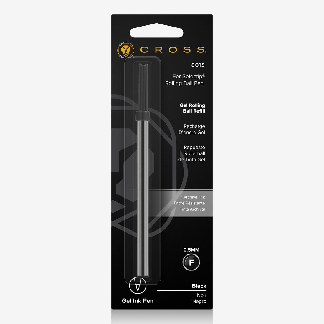 Cross Gel Ink Refill F Fine Point 8015 Black for Smooth Writing