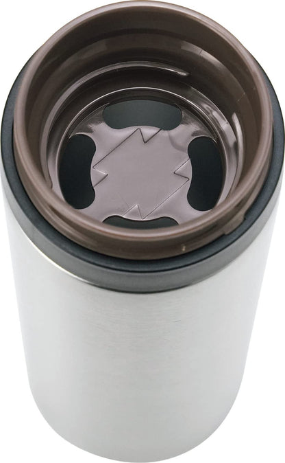 Kakusee Silver Insulated Water Bottle 500ml with Ice Stopper