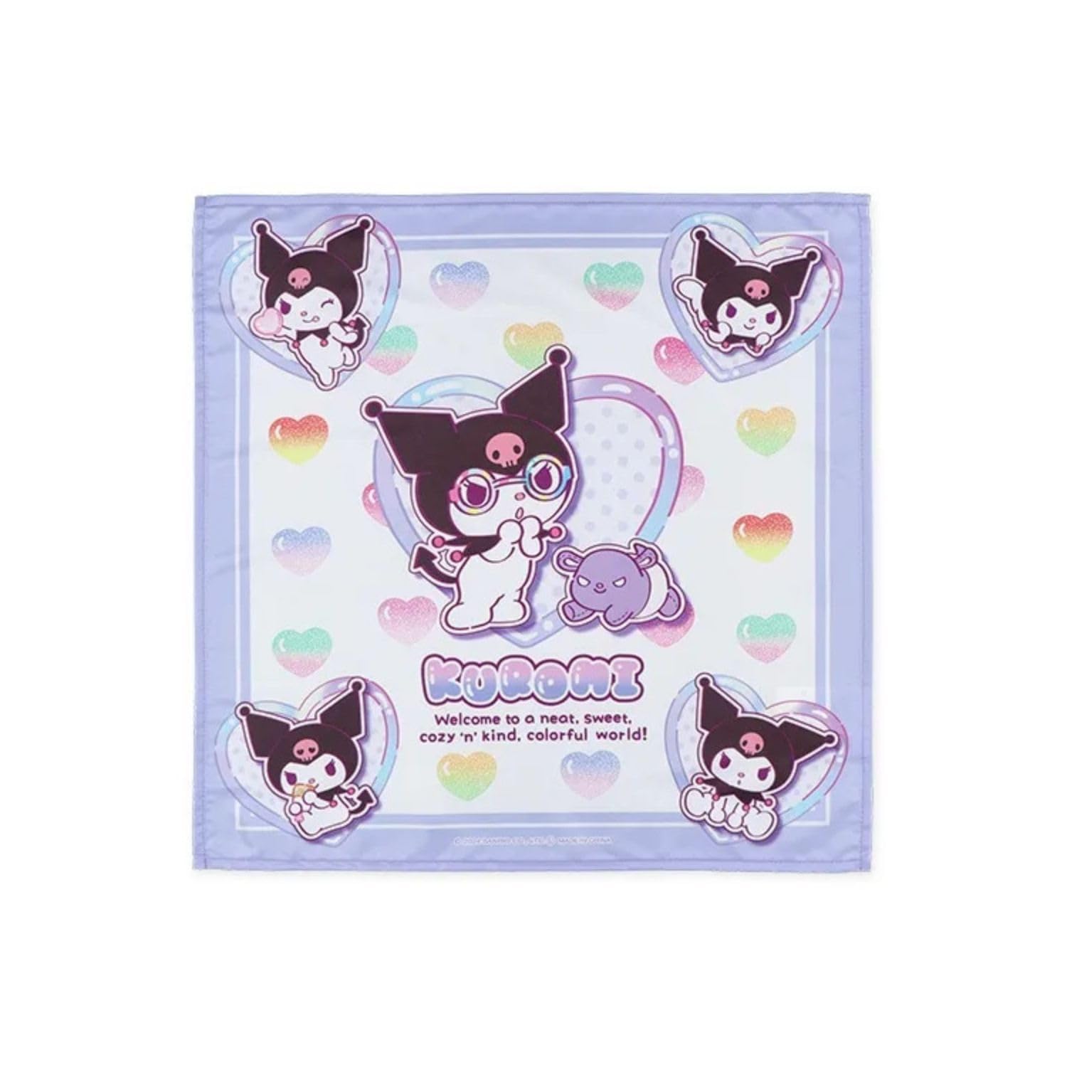Salon de Sanrio Napkin Set featuring Kuromi 3 Pieces 43x43cm