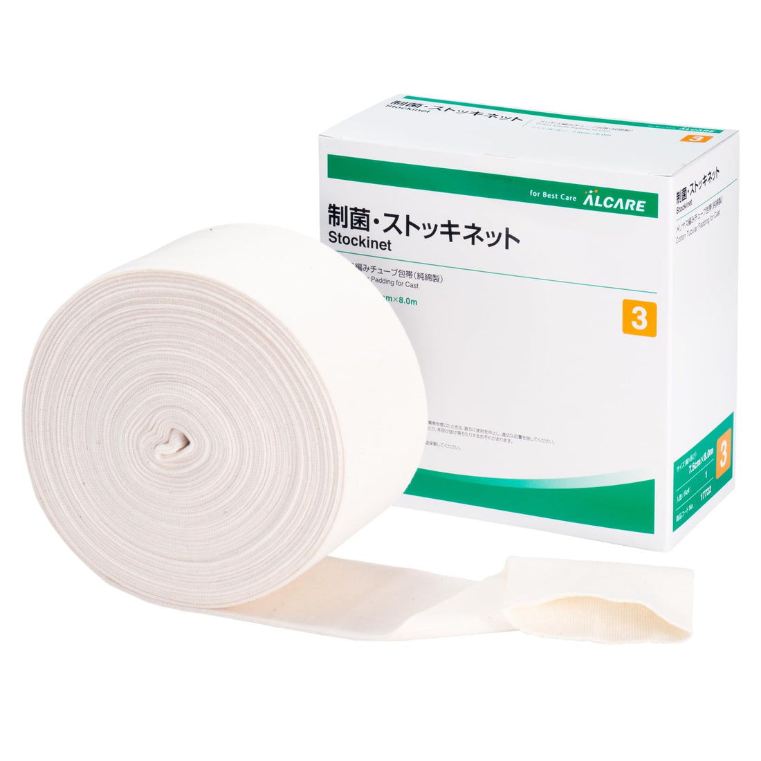ALCARE Antimicrobial Stockinette Tube Bandage Cotton 1 Roll Size 3