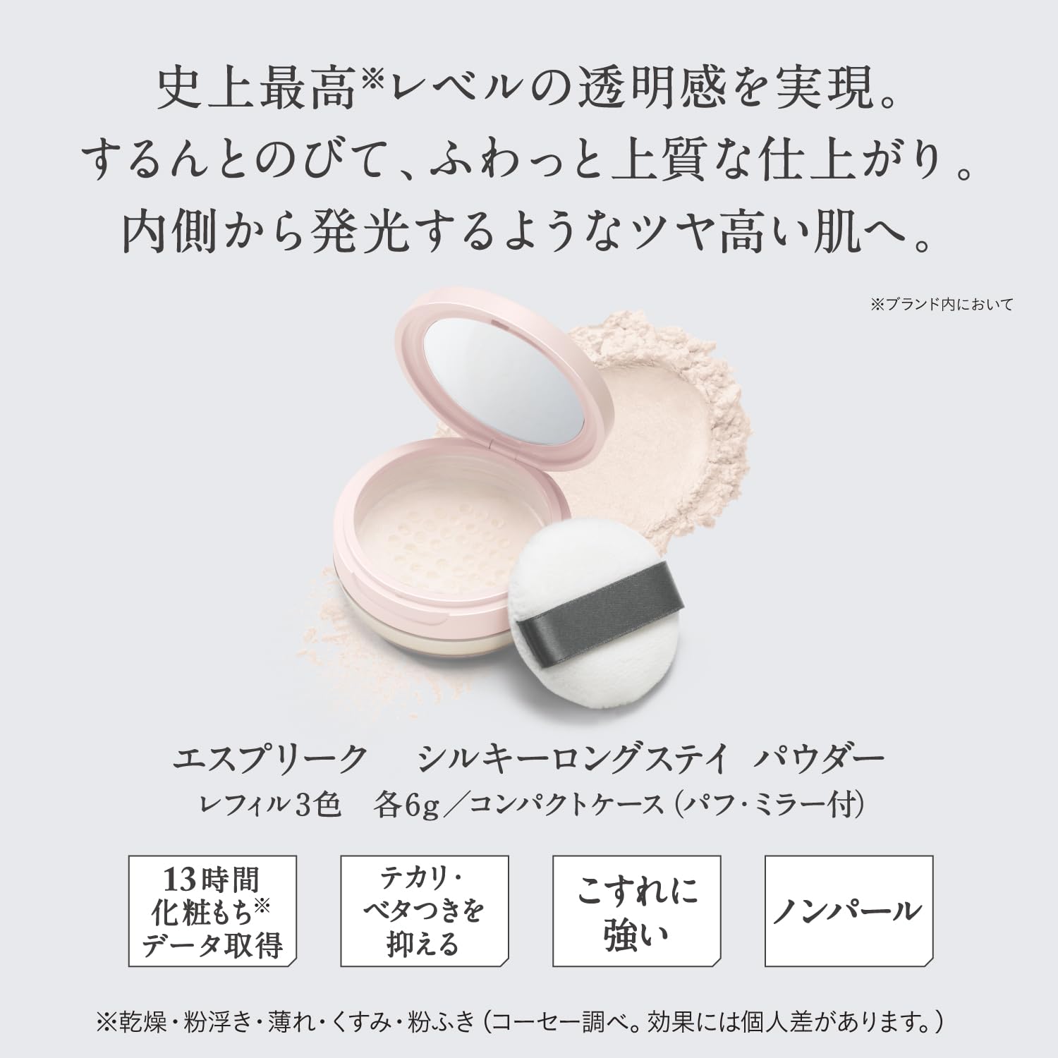 ESPRIQUE Silky Long Stay Powder 00 Lucent 6g Translucent Face Powder