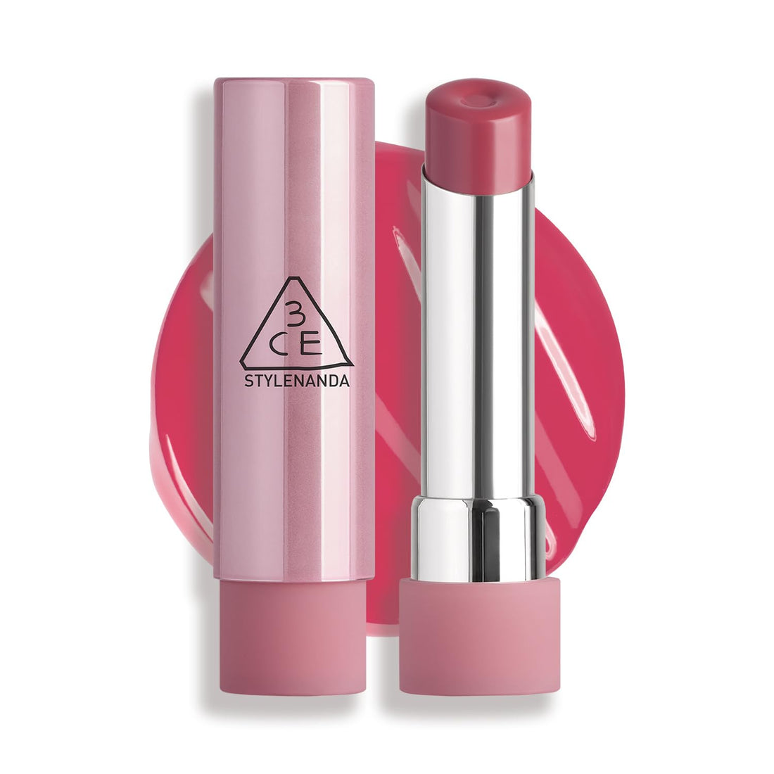 3CE Grayzy Lip Glow Pink Tube Moisturizing Lip Color