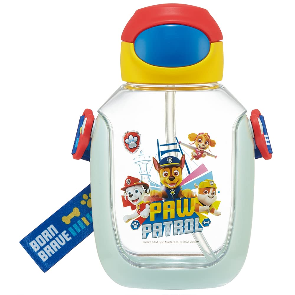 Skater 530ml Straw Water Bottle for Kids with Paw Patrol Design