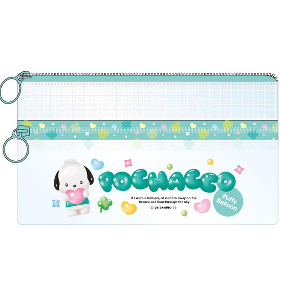 K&amp;Company Sanrio Characters Clear Double Zipper Pouch Pochacco