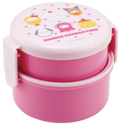Skater Lunch Box with Fork 500ml Round Design Made in Japan