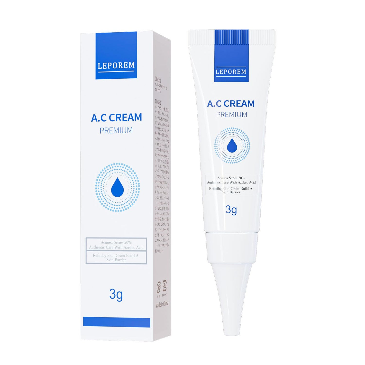 leporem Azelaic Acid Cream 20% 3g for Skincare