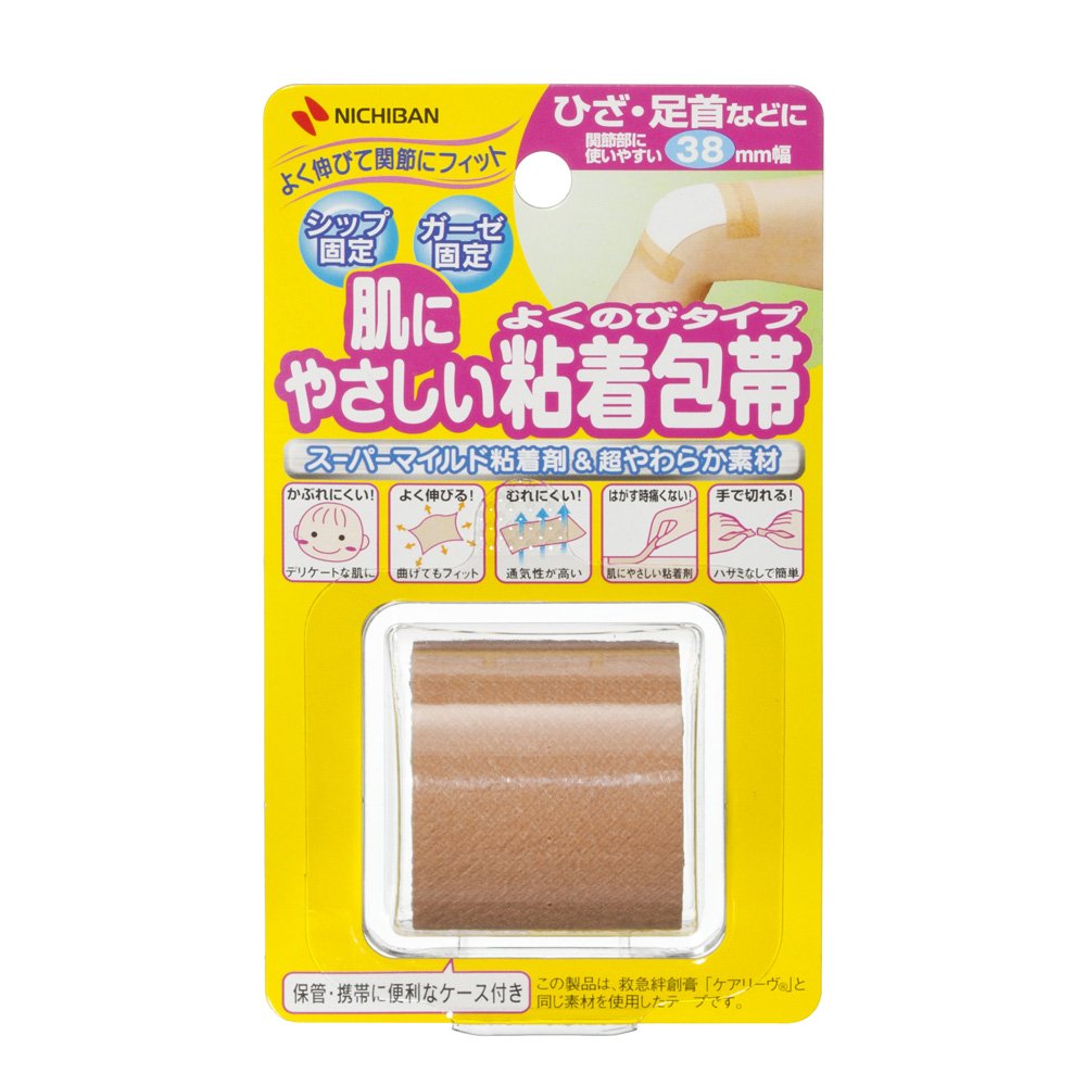 NICHIBAN Gentle Adhesive Bandage for Knees and Ankles 38mm Width