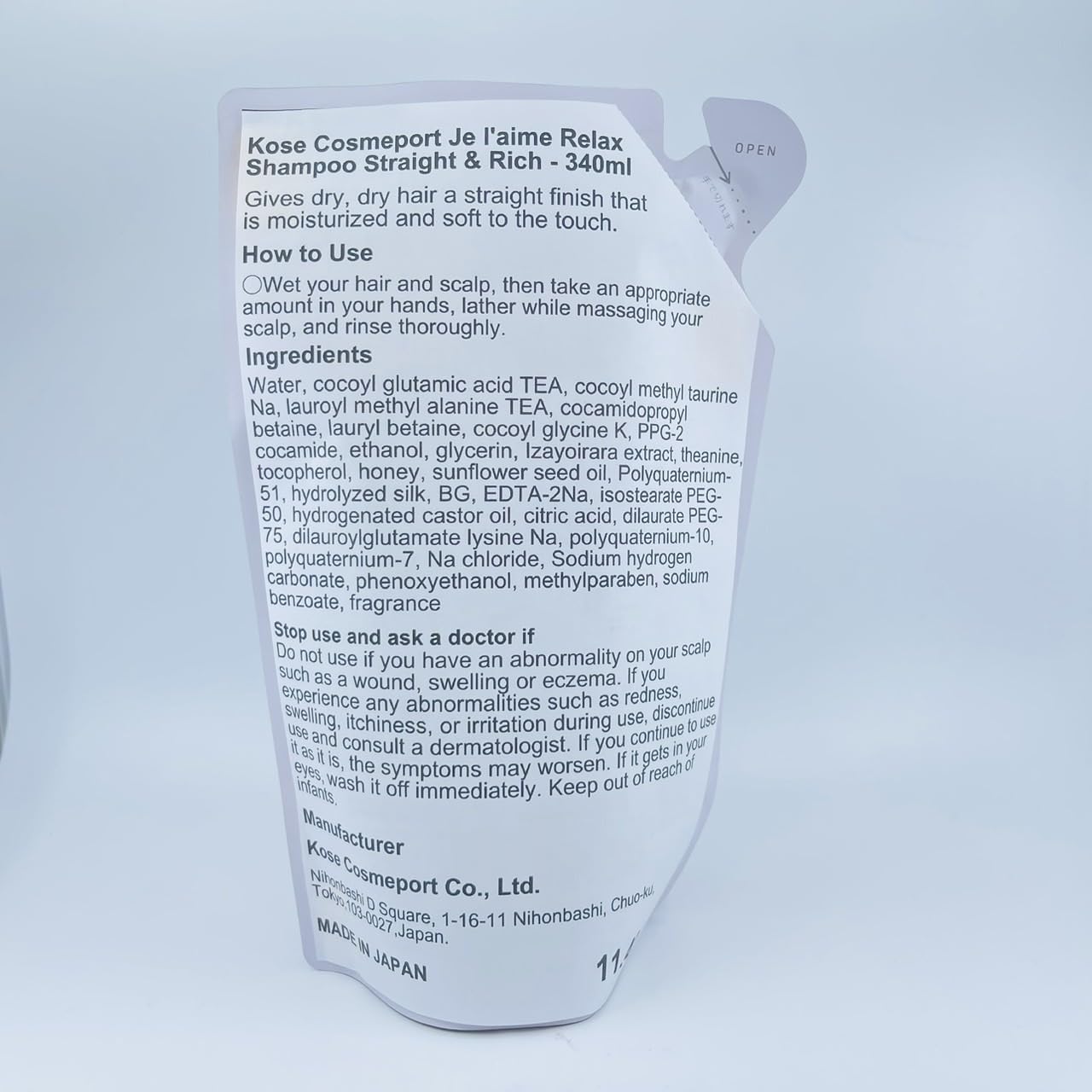 KOSE COSMEPORT Jureme Relax MNR SP Refill 340ml for Japanese Skincare