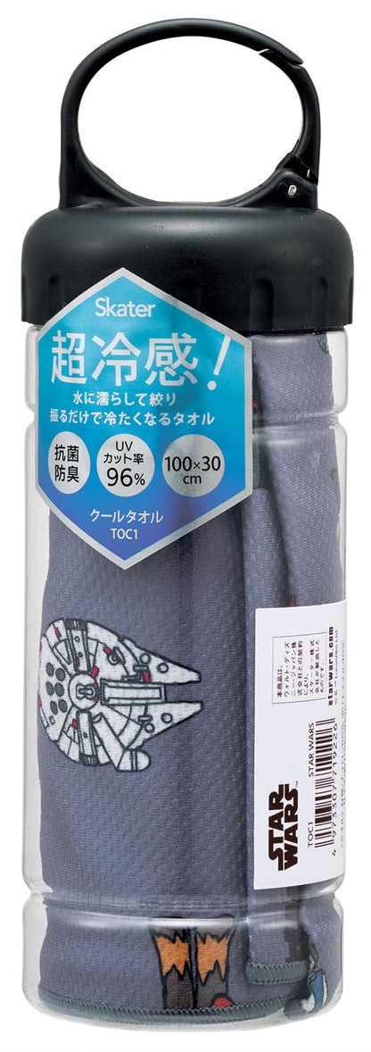 Skater Cooling Towel with Case 30x100cm for Outdoor Activities