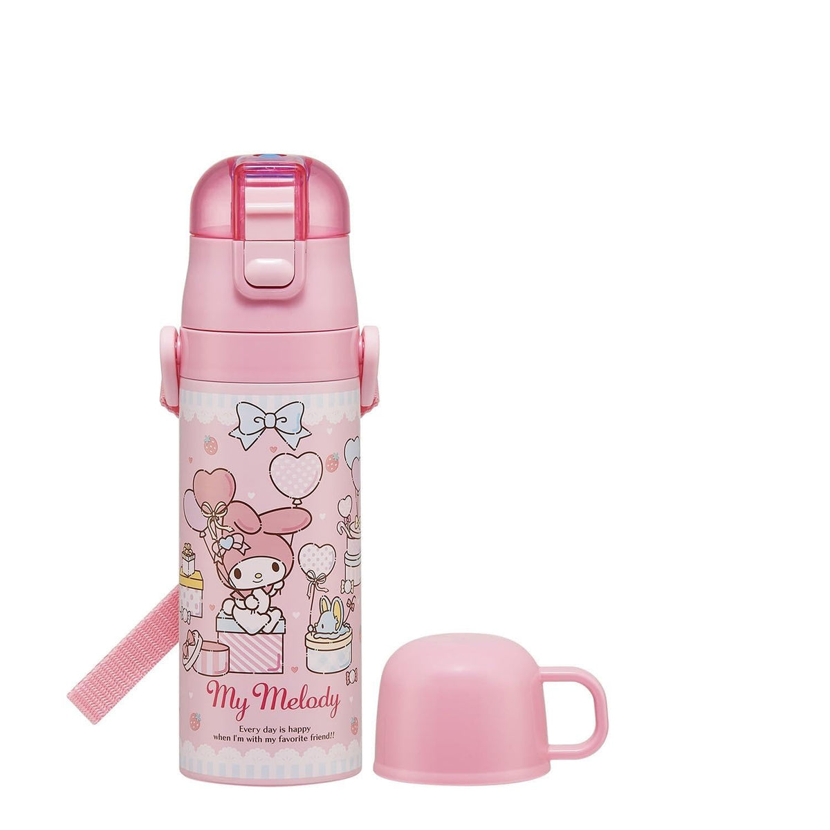 Skater Kids Water Bottle 470ml 2-Way with My Melody Design