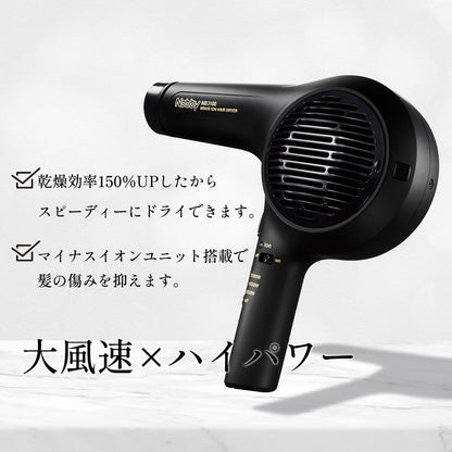 Nobby Hair Dryer with Ionic Technology 1500W for Fast Drying