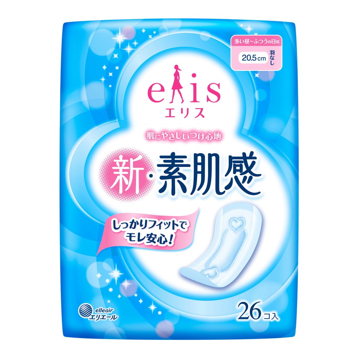 Ellis Comfortable Feel Ultra Thin Pads 26 Count for Everyday Use