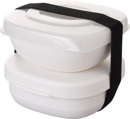Arnest Frozen Rice Container Dual Layer for Lunch Box White